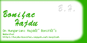 bonifac hajdu business card